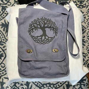 Authentic Pigment Bag Messenger Bag with Tree of Life